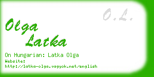 olga latka business card